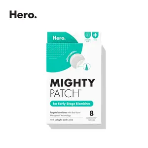 Hero Mighty Patch Micropoint Large Hydrocolloid Pimple Patches for Face Blemishes, 8 CT