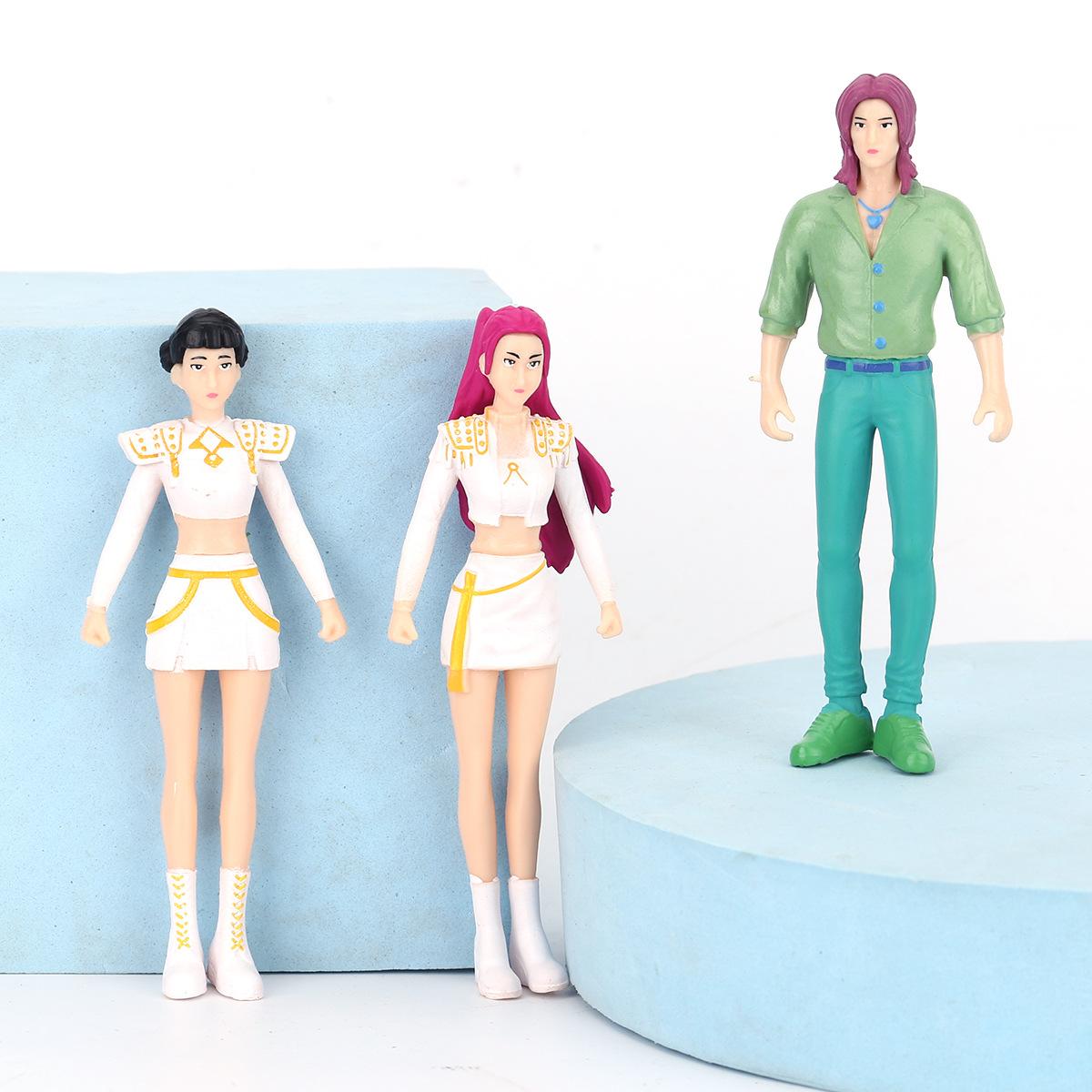 Witch Hunter Coven Collectible Figurine Set, Chibi Big Head PVC Action Figures, KPop Demon Hunters Lumi Mira Zoe Blind Box Toys, Desktop Decor Statues, Ideal Christmas Birthday Gift for K-POP Fans & Professional Collectors