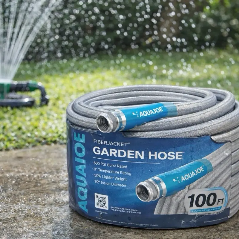 1/2 in. Dia. x 100 ft. Xtreme Fiber jacket Garden Hose, Metal Fittings