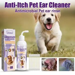Pet Ear Cleaner, Cats And Dogs Relieves Ear Canal Odors Cleaning Earwax Ear Wash Drops