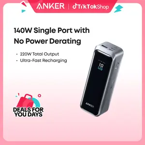Anker Prime Power Bank, 20,100mAh 3-Port Portable Charger with 220W Max Output, Two-Way Charging, TSA-Approved, App Control, for MacBook, iPhone 17/16 Series, and More (Base Not Included)