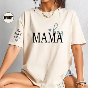 Personalized Boy Mama Shirt With Kid Names,Comfort Colors, Custom Mama Tshirt, Personalized Mom Shirt, Mothers Day Gift, Mom Birthday Gift