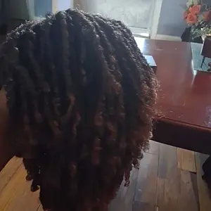 12 Inch Short Dreadlock Wigs for Women, Gorgeous Faux Locs Afro Curly Braided Wigs with Bangs, Synthetic Wigs for Party, Daily Use