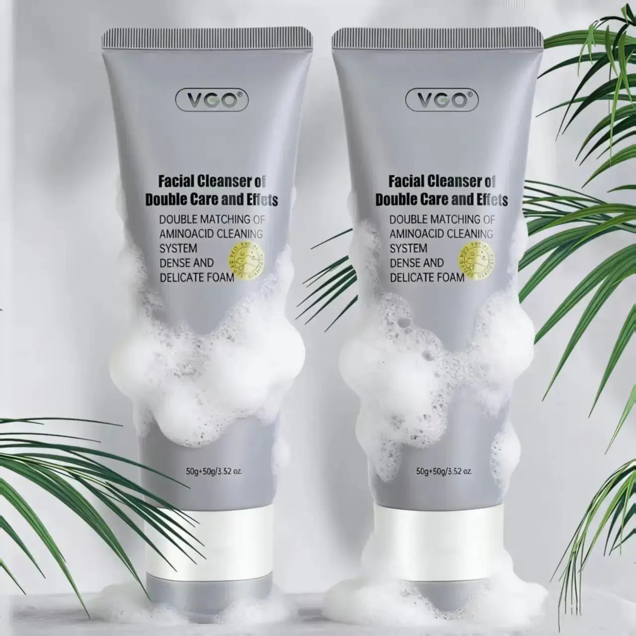 VGO Face Wash with Moisturizer for Smooth, Deep Clean Skin - Lightweight Foaming Cleanser for All Skin Types, 100g