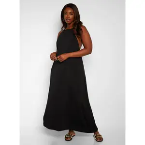 Sabina Halter Neck Maxi A Line Dress