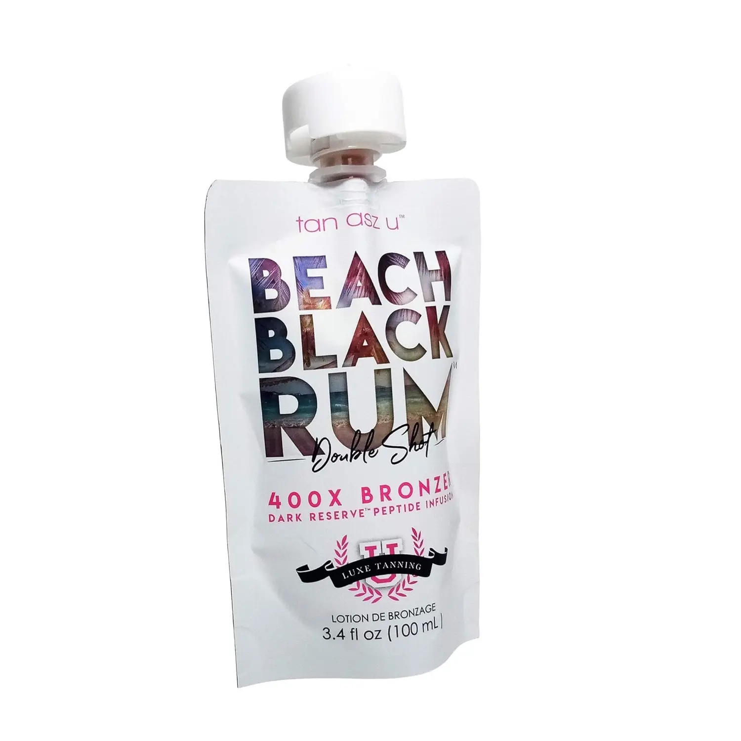 Beach Black Rum Double Shot 400X Bronzer by Tan Asz U, 3.4 fl oz Body Care Lightweight