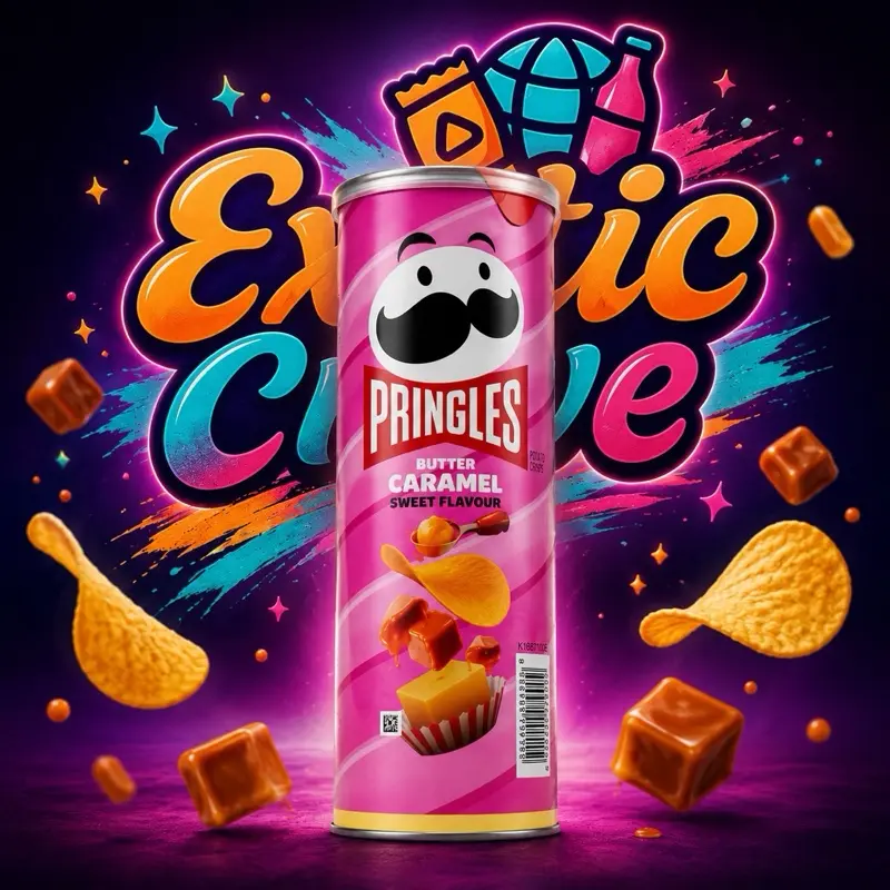 Pringles Butter Caramel Sweet Flavour Potato Crisps
