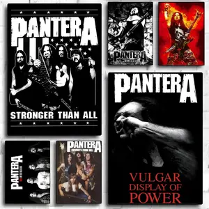 P-Pantera Band Poster HD Sticky Waterproof Wall Art | High Quality Print Artistic Aesthetic Home Living Bedroom Bathroom hallway Decor Trendy Room Decoration | Multiple Size Options Available