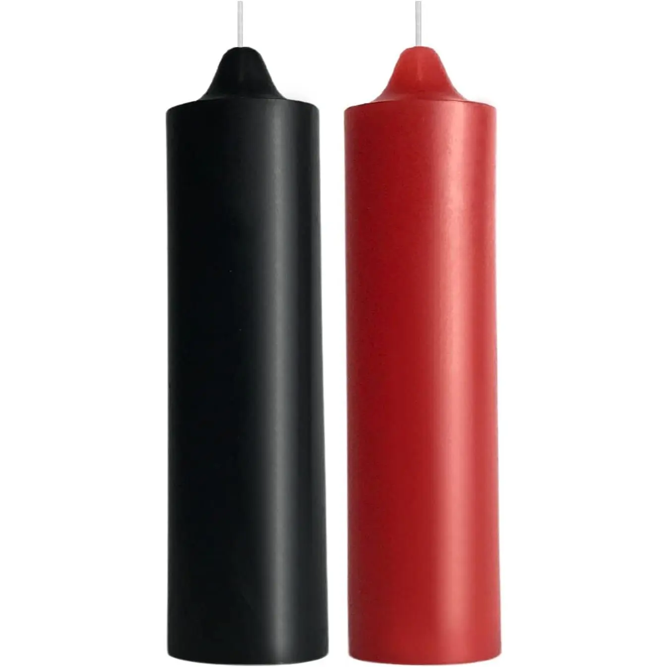 Low Temperature Candles, Wax Play Candles, Romantic Dripping Candle for Valentines, Couples, Weddings, Home Decor-2Pack, Black and Red