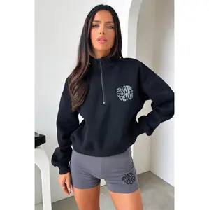 Beckham Half Zip Sweater - Black