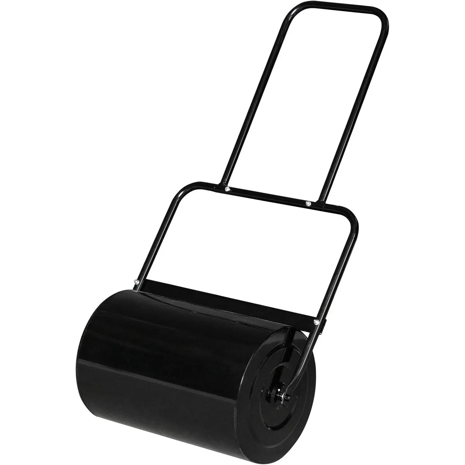 20-Inch Water/Sand Filled Lawn Roller Drum, Pull/Push-Tow Behind Lawn Care Equipment for Garden, Backyard Soil Surfaces (Black)