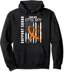 Little Boy Son Kidney Cancer Awareness American Flag Family Pullover Hoodie - Anarosavill Shop 95B0CWFM1957