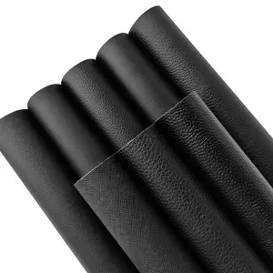 1 roll of black faux leather, black PU fabric, 12 x 53 inches, can be used to make DIY bags, wallets, card holders, accessories, bow handmade art. Available in US warehouse