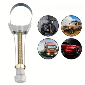 Adjustable Steel Band Oil Filter Wrench, 60-120mm Size Coverage, Multi-Function Hand Tool for Oil Change & Filter Removal, Ideal for DIY Car Repairs