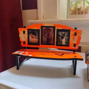 Keepsake Memorial Bench for Home and Office Decor Personalized Way to Remember Loved Ones Ornaments Indoor Customizable Photo Frame