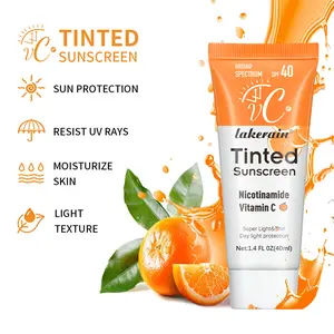 For All Skin Type (40G)  Waterproof - Sweatproof，Tinted Sunscreen for Face with SPF 40 - UV Protection - Moisturizer & Lightweight Facial Sunscreen with Vitamin C , Bronze，Mother's Day gift