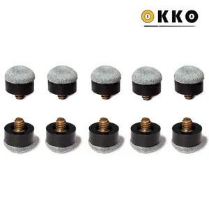 OKKO Billiard Screw-On Tips Ø12mm Soft, Pack of 10