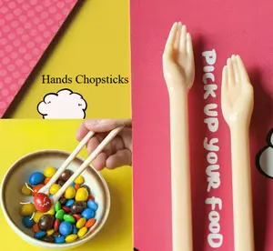 Hands Chopsticks,Unique PalmChopsticksReusable LightweightNon-Slip Grip EatingChopsticks,Creative home kitchen palmchopsticktongs,Best Gift for Friends, Lovers