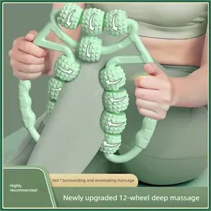 12 Wheels Leg Massager Roller Calf Muscle Relaxation Legs Massage Thin Leg Ring Leg Clip Leg Clip