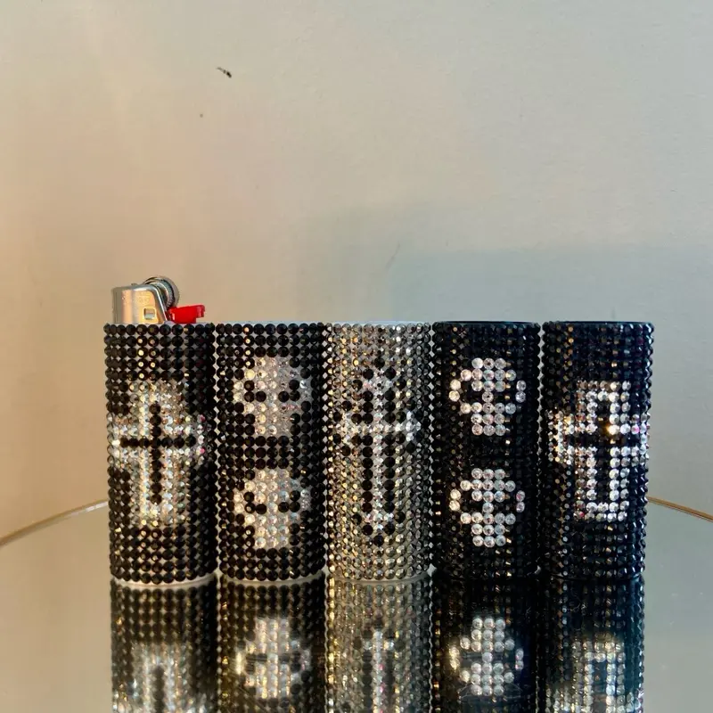 Reusable Rhinestone Lighter Case Gothic Collection