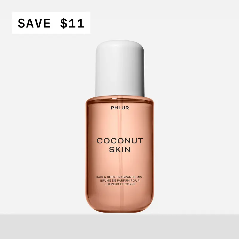 PHLUR Coconut Skin Body Mist - Full Size Hair & Body Fragrance Mist with Coconut, Tiare Blossom, Sandalwood & Salted Amber (8 fl oz)