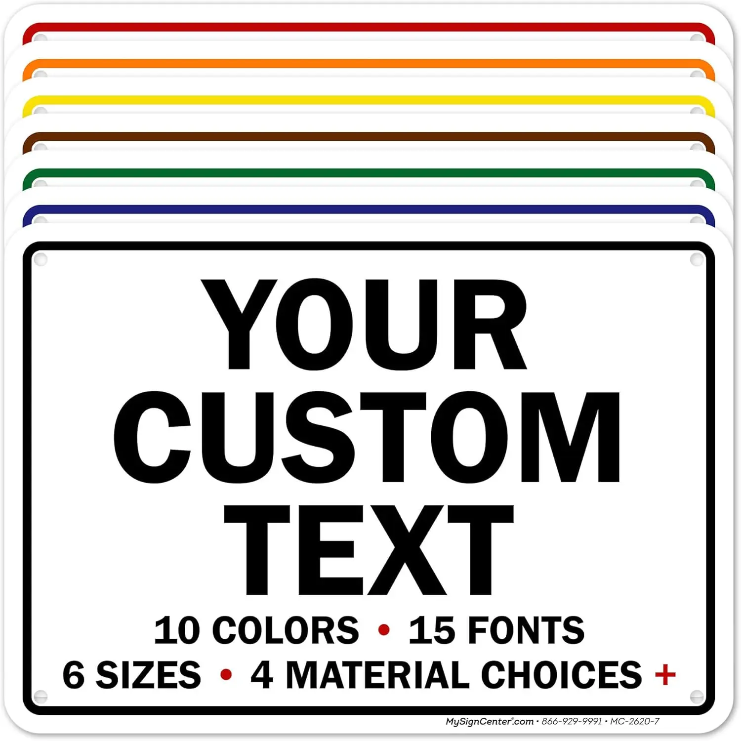 Custom Sign, Custom Sign for Business, Personalized Logo and Text Outdoor/Indoor use. 8x12 Inches, Rust Free .040 Aluminum, Fade Resistant, Made in USA by My Sign Center