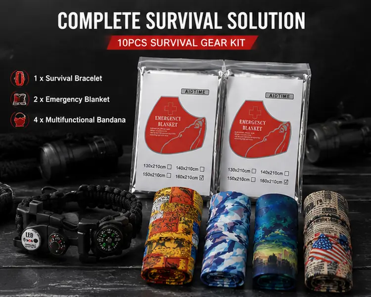 Outdoor compass set is the preferred choice for outdoor enthusiasts, includes a compass and LED lighting