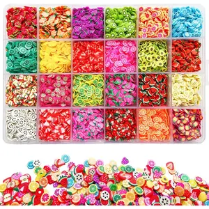 17800Pcs Fruit Slices Nail Art Slices Polymer Clay Slice Nail 3D Slice Colorful Art Supplies for DIY Crafts （24 Styles） springtok