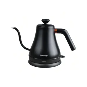 Premium Electric Gooseneck Kettle - Quick-Heating 1000W Stainless Steel Water Boiler with Auto Shut-Off, 27oz Capacity, Matte Black - Perfect for Coffee & Tea