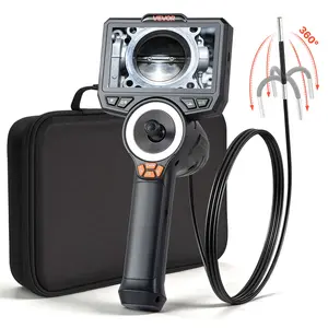 VEVOR Articulating Borescope with 3.9mm Ultra Slim Lens, Summervibes, 4-Way 360° Articulated Endoscope with Light, 4.5" HD IPS Screen, 8X Zoom Inspection Camera for Auto, Tight Mechanical Equipment (4.9FT Cable)