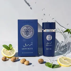 Lion Blue Eau de Parfum for Men – Fresh Citrus Mint Cologne with Bergamot, Lemon & Warm Aromatic Notes | Masculine Fragrance 100ml