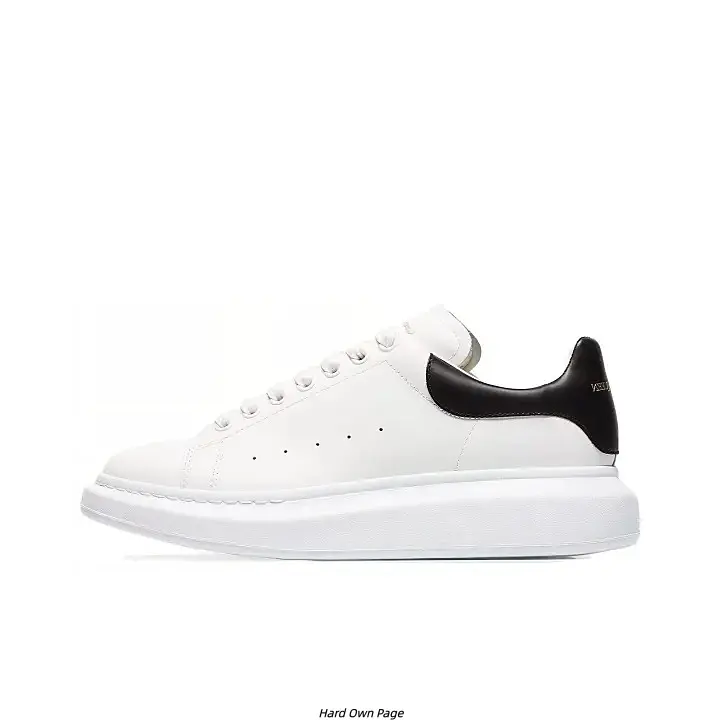 Classic Black Heel White Platform Sneakers, Minimal Height Up Casual Shoes for Men Women All Season