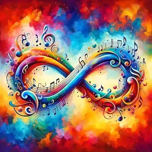 Mobius Loop Pattern Diamond Arts Colorful Painting Kit without Frame, DIY 5D Diamond Arts Crafts Kit for Home Wall Art Decor, Diamond Painting Kits