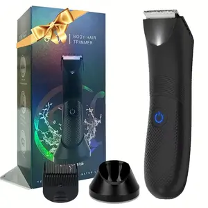 Men's Hair Removal Trimmer with LED Light, Waterproof Electric Hair Clipper, Perfect Valentine's Day Gift for Boyfriend
