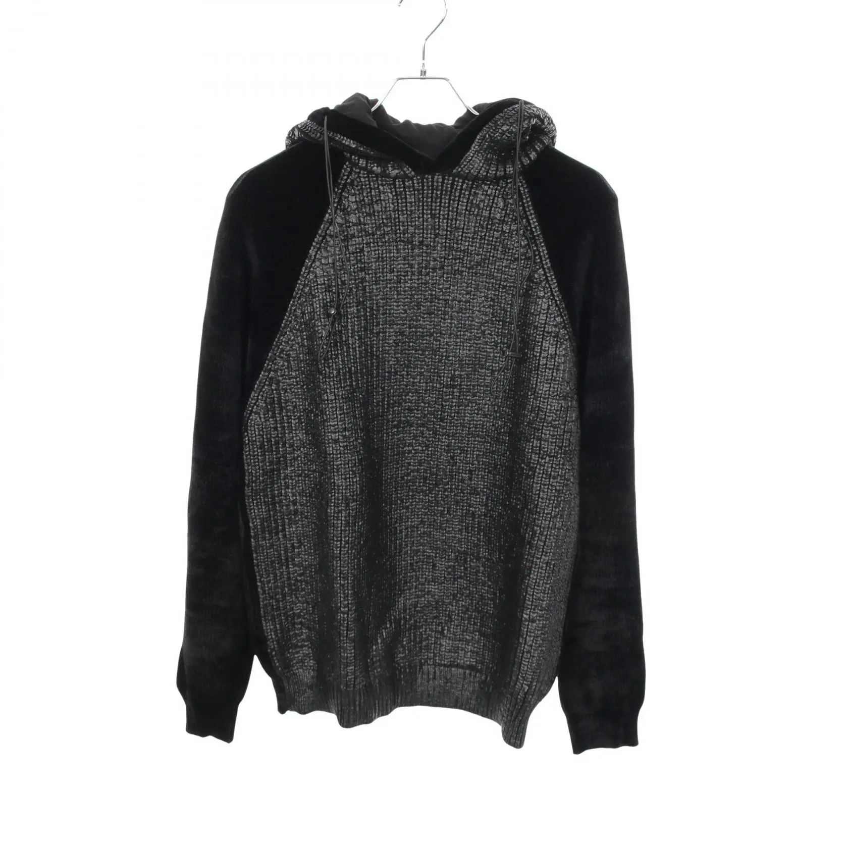 Pre-owned emporio armani Wool Small Leather Goods Viscose Knit Hoodie