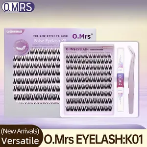 O.MRS K01 False Eyelash Kit – All-in-1 Cluster Lashes, 7-Day Wear, Natural Look, Soft & Lightweight, Bond & Seal Included, Easy Apply bottom