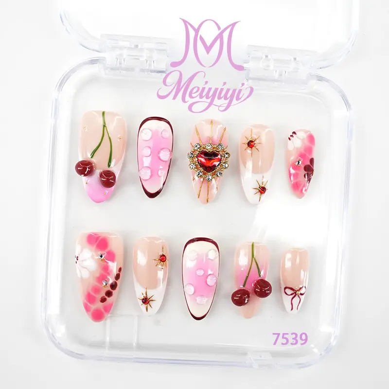 .DP.7539.3D Cherry Wearable Nail