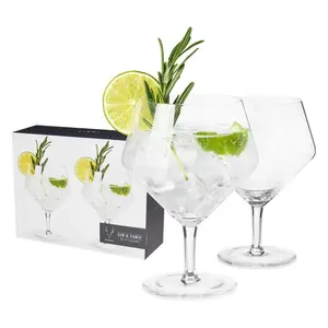 Viski Angled Crystal Gin & Tonic Glasses