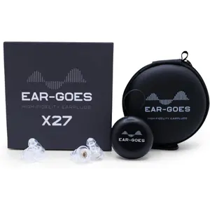 X27 Noise Reduction Earplugs for Sleeping - Featuring Two Sizes in One Case, Hearing Protection Silicone Earplugs for Sleeping, Shooting, Construction, and Aviation
