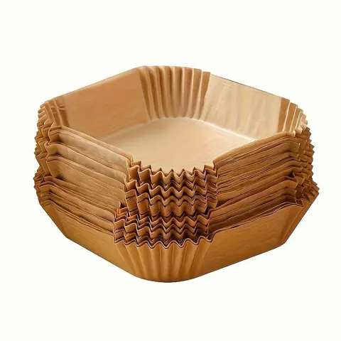 100pcs/set Air Fryer Paper Liners, Air Fryer Sheets - Non-stick Disposable, Oil-Proof Waterproof Baking Paper - Air Fryer Accessories - For All Occasions - Party Favors & Decorations - Home