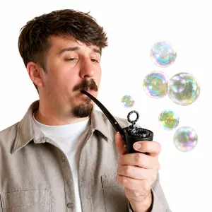 SummerVibes Bubble Pipe Stress Relief Toy — A Mini, Pipe-Shaped Bubble Blower & Wand to Help You Relax and Unwind | Graduation Season Gag Gift