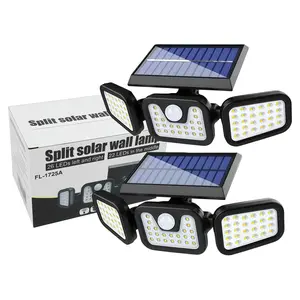 2 Packs LED Motion Sensor Solar Lights Outdoor IP65 Waterproof 3-Head Security Lights 2500-Lumen Floodlights Spotlights 270° Wide-Angle Lighting for Patios Garages and Gardens & Men's gifts