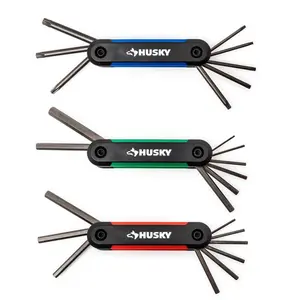 Folding Hex Key Set (9-Piece SAE, 8-Piece MM, 8-Piece Torx) - Versatile Tool for Crafting and Design