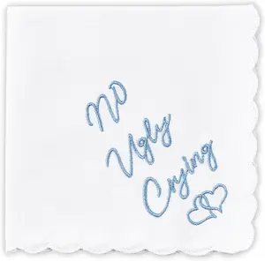 Handkerchief - 12" x 12" - Something Blue for Bride on Wedding Day - Fun
