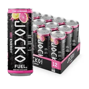 Jocko GO Pink Lemonade Drink - Keto, Vitamin B12, Vitamin B6, Electrolytes, L Theanine, Magnesium- Boost, Sugar Free Nootropic Monk Fruit Blend - 12 Pack - Packaging May Vary