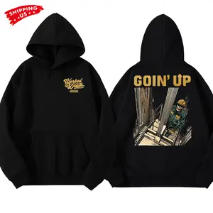 Goin’ Up Construction Worker Hoodie, Skyscraper Steel Climbing Graphic, Workman Trading Co Graphic Hoodie for Ironworkers & Construction Workers, Gift for Blue Collar Men