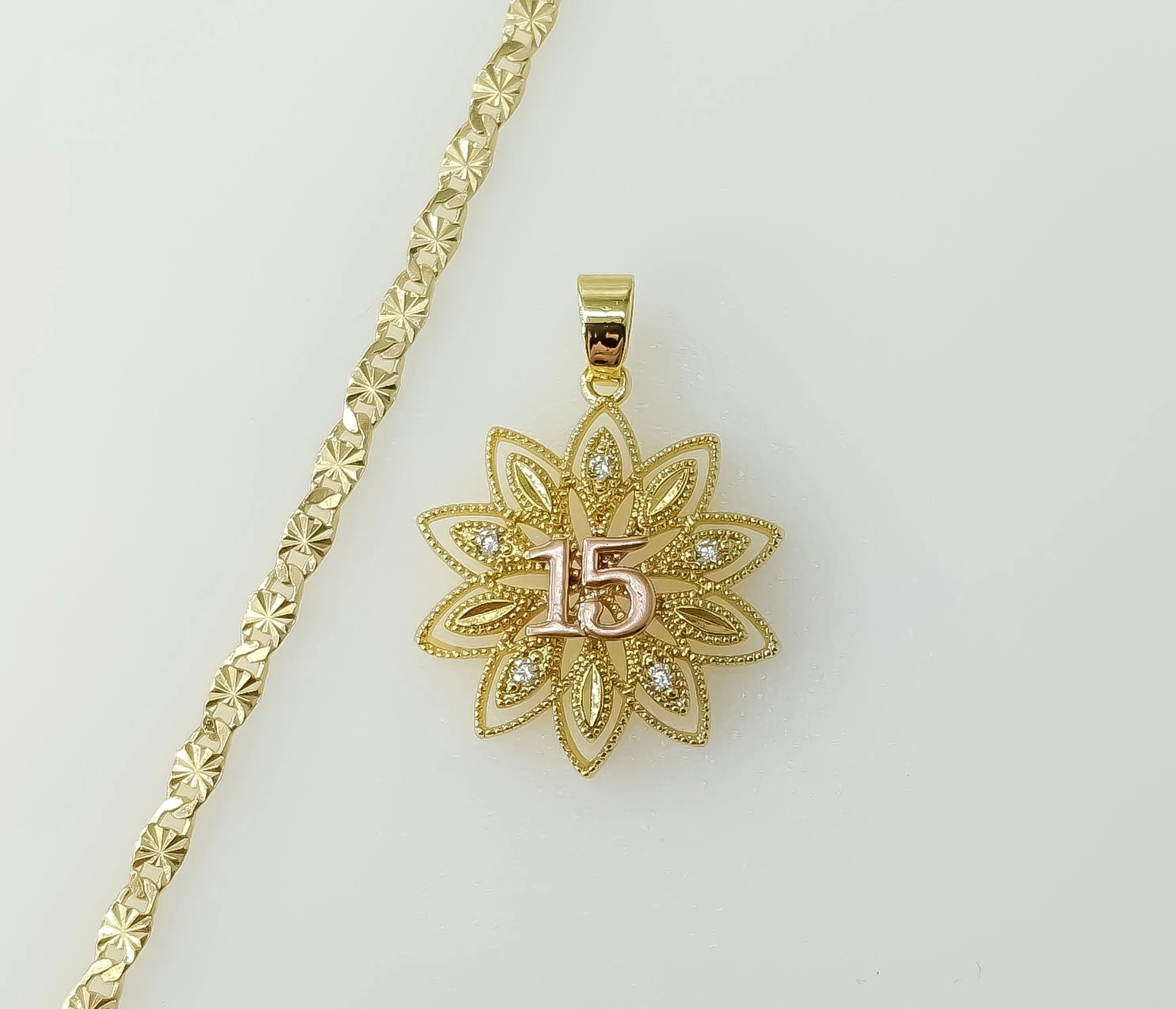 Dainty Multicolor My 15 Quince Plated 3mm Star Sweet Fifteen Birthday Jewelry