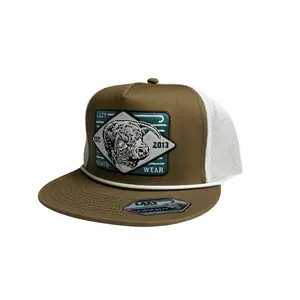 Lazy J Hat - Coyote Brown & White Iron Horn