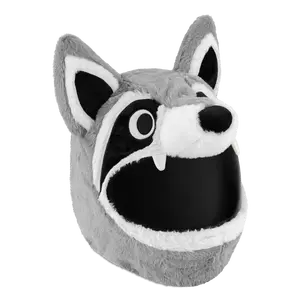 Moto Loot Raccoon Motorcycle Helmet Cover - Unique Bandit Mask Design, Stretchy Material, Anti-Slip Lining, Machine Washable, One Size Fits Most Helmets