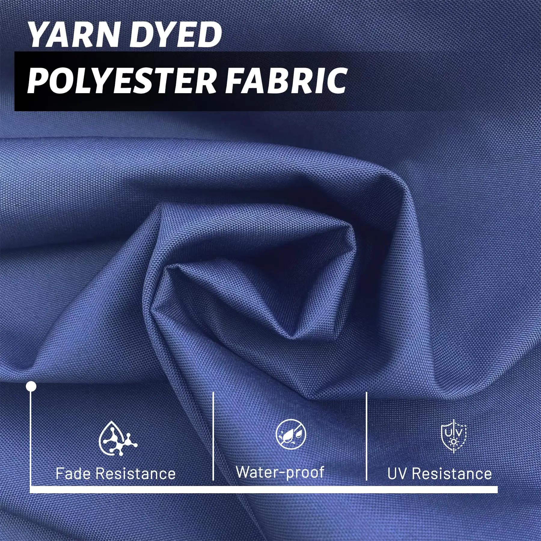 9*11 FtRectangle Cantilever Patio Umbrella with Center Pole Elegant Outdoor Furniture & Base Set